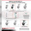 Ensemble de 4 roulettes en plastique thermoplastique