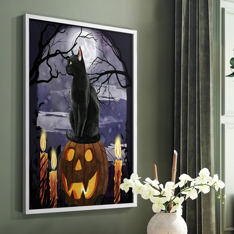 «Midnight Magic II», reproduction encadrée - bois massif, Blanc, H 20 po x l 16 po