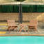 Table d'appoint d'extérieur pliable en teck recyclé toutes saisons Seaview-575937145
