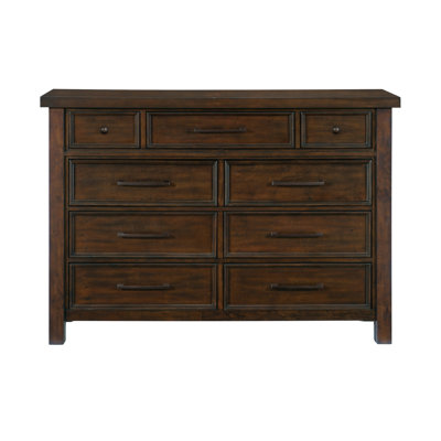 Classic Transitional Dresser Of 9X Drawers Storage Brown Finish Bedroom Furniture 1Pc (Includes Dresser Only Not Mirror)