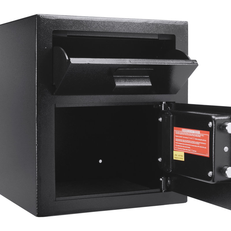 Coffre-fort à clavier de 72 pi³, deux codes NIP, protection anti-pêche, acier, noir, 35 cm (P) x 40 cm (L) x 40 cm (H), 19,3 kg avec codes et mécanisme, dimensions : profondeur, largeur, hauteur.