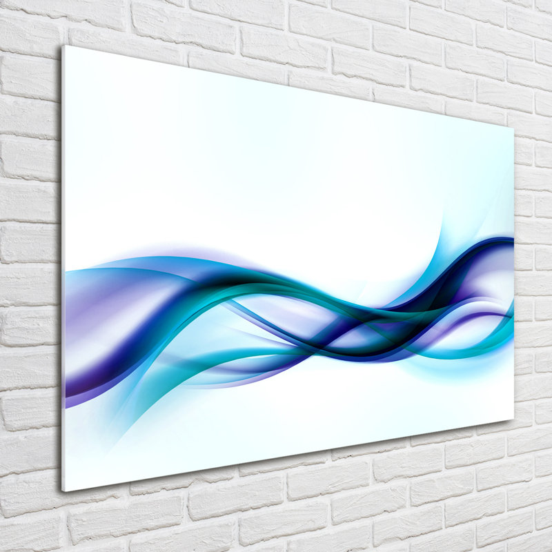 Waves Abstraction - No Frame Print on Glass