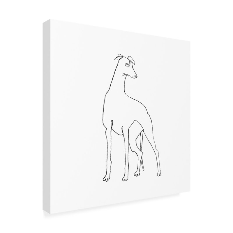 «Modern and Contemporary Greyhound», impression sur toile, H 18 po x l 18 po x P 2 po