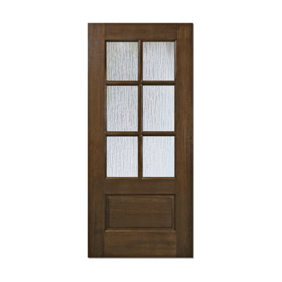 32x80 6 Lite TDL Mahogany Front Door