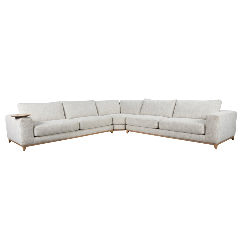 Donovan 3 - Piece Sectional, Beige Polyster Blend