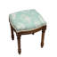 Tabouret de coiffeuse en lin marine-421982507-421982505