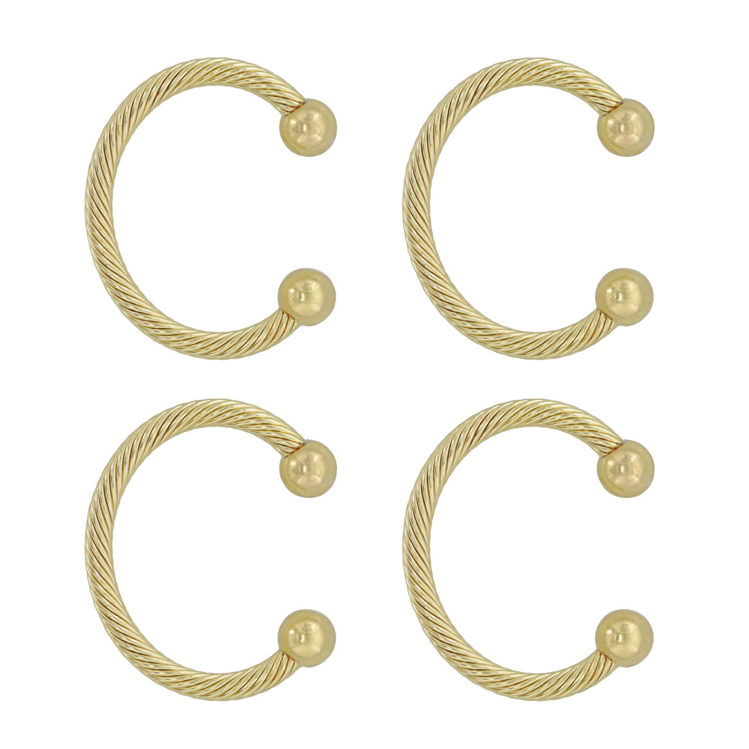 Stocking Holder (Set of 4) Haute Decor Finish: Gold