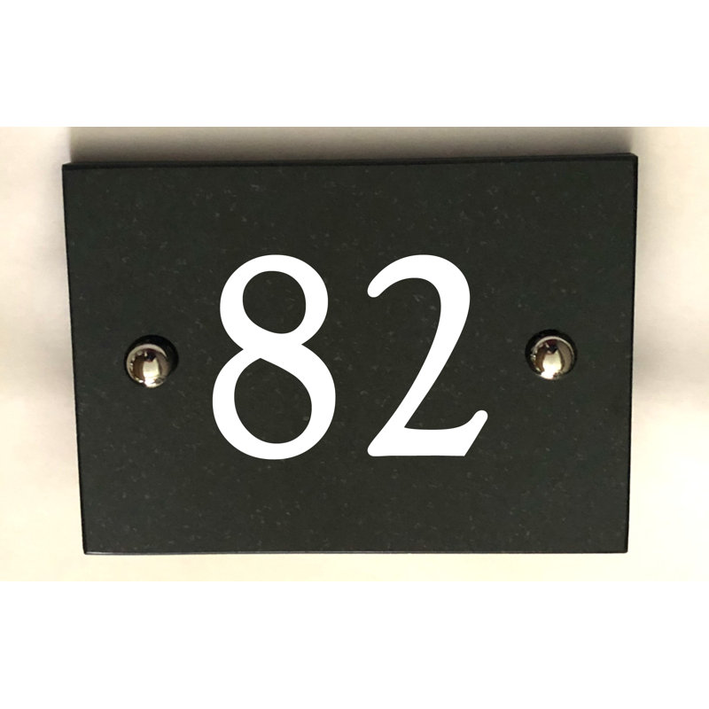 Brumby 10cm H Reflective Stone House Number, 82