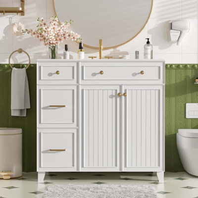Meuble-lavabo 36 po avec lavabo en céramique