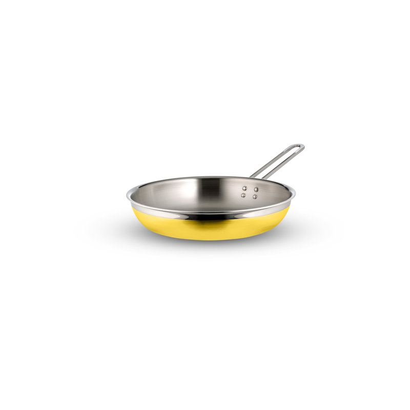 Poêle à sauter en acier inoxydable Bon Chef, Jaune, 3,13 pte