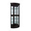 Vitrine de coin lumineuse au fini noyer