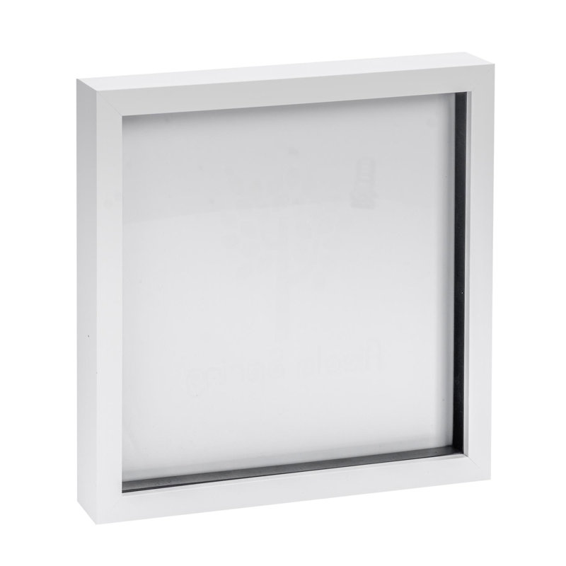 Nicola Spring - 3D Box Photo Frame, White, 27.5cm H x 27.5cm W x 3.5cm D