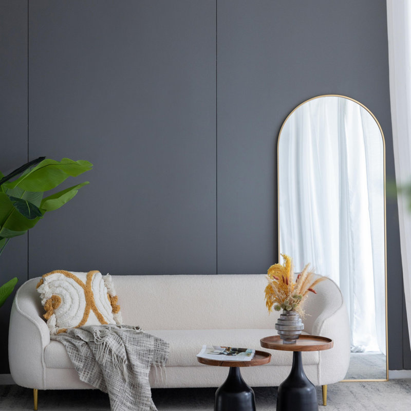 Miroir moderne et minimaliste, Doré