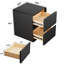Table de chevet étroite 15,8 po en faux cuir entièrement assemblée-1468066032-1457954563