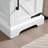 Farmhouse end table Nightstand Rectangular Farmhouse End Table with Barn Door and Adjustable Storage Shelf, Rustic Sofa Side Table for Living Room, Bedroom, White-158192789