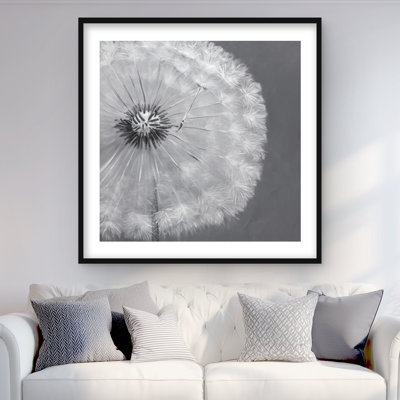 «Dandelion Puff Ball», impression botanique encadrée romantique