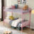Metal Bunk Bed Pink Twin Over Twin-1134713192