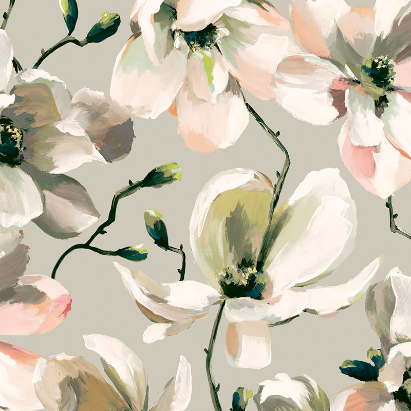 Amogh Collection Cherry Blossom 10.05m x 53cm Wallpaper Roll, Beige