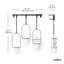 Triflora Hanging Planter, Adjustable Ropes with Rod – Set of 3-1555112121-1555112127