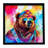 Hippie Animal Grizzly Bear Framed Metal Print