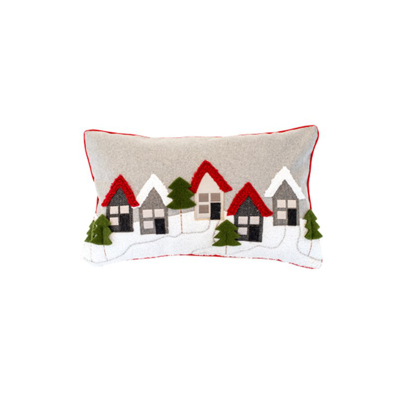 Alexxus Abstract GREY/RED Rectangle Throw Cushion
