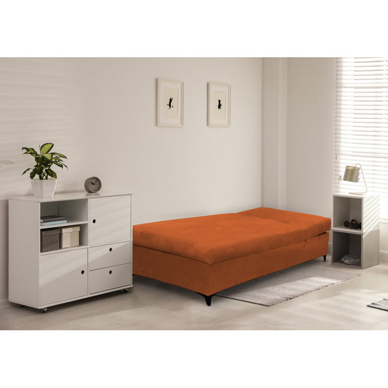 Obla Upholstered Chaise Lounge, Orange