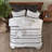 Boho Cotton Bedding Sets, Chic Black Stripes For Home Decor