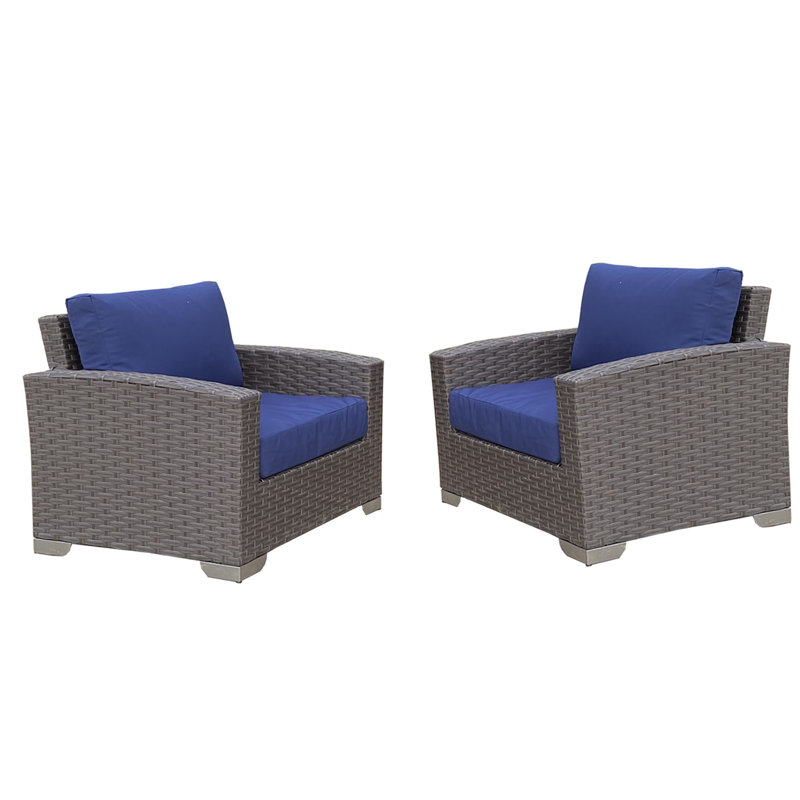 Chaise avec coussin (1 boîte), Marine