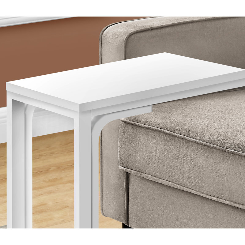 Table d'appoint, en forme de C, bout, côté, collation, salon, chambre à coucher, contemporain, moderne