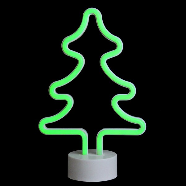 Holographic Christmas Tree Outdoor Stake Sign, Green, 18 in, by Holiday Time