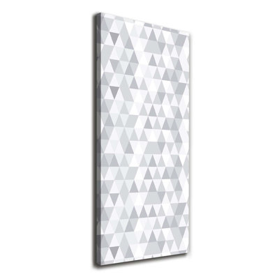 Grey Triangles - Wrapped Canvas Print