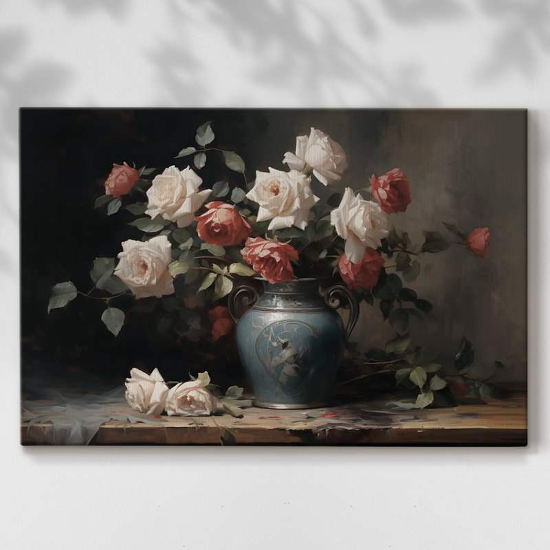 Vintage Cavas enveloppé de fleurs, 40 x 60