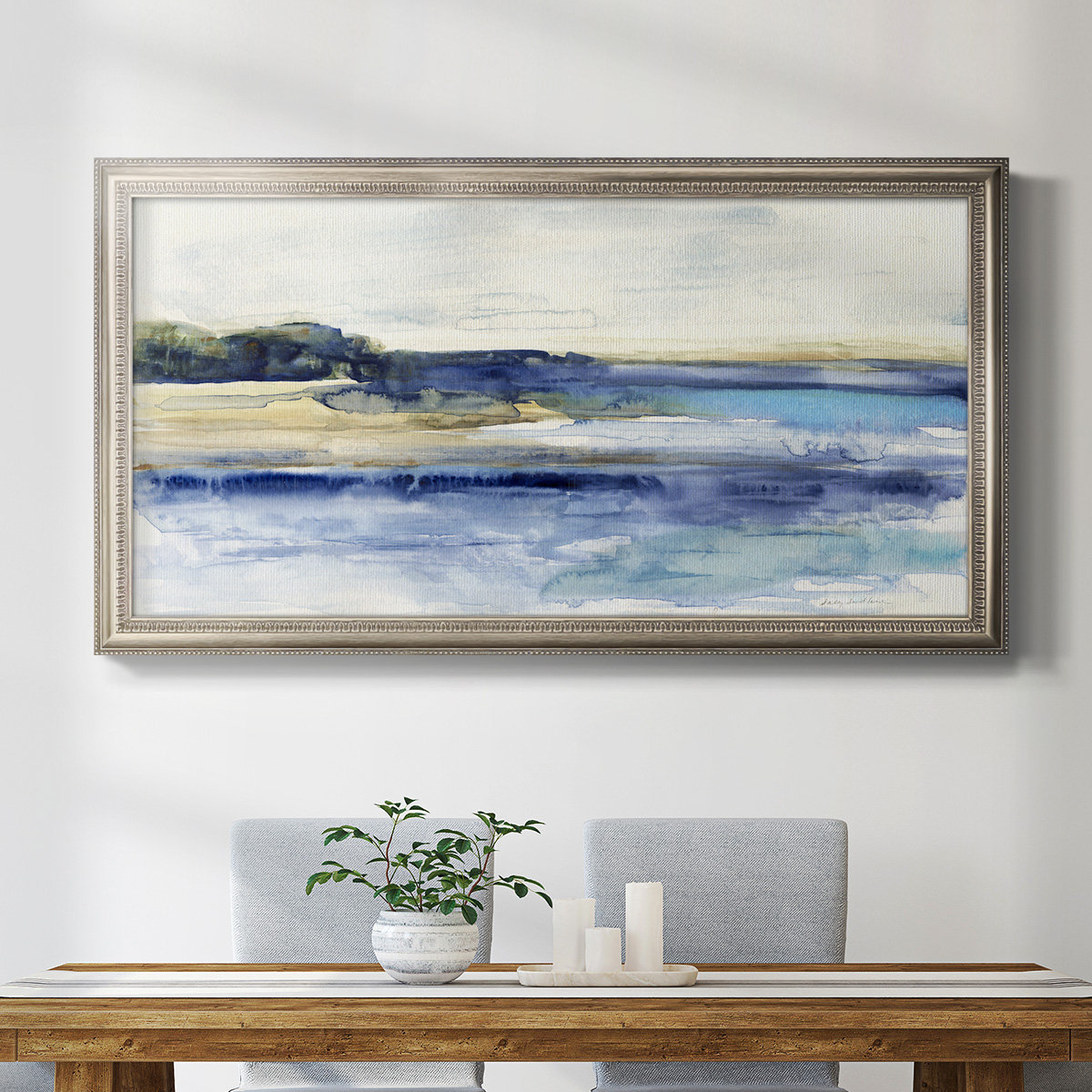 Dovecove Burton Indigo Bay Framed On Canvas Print Wayfair