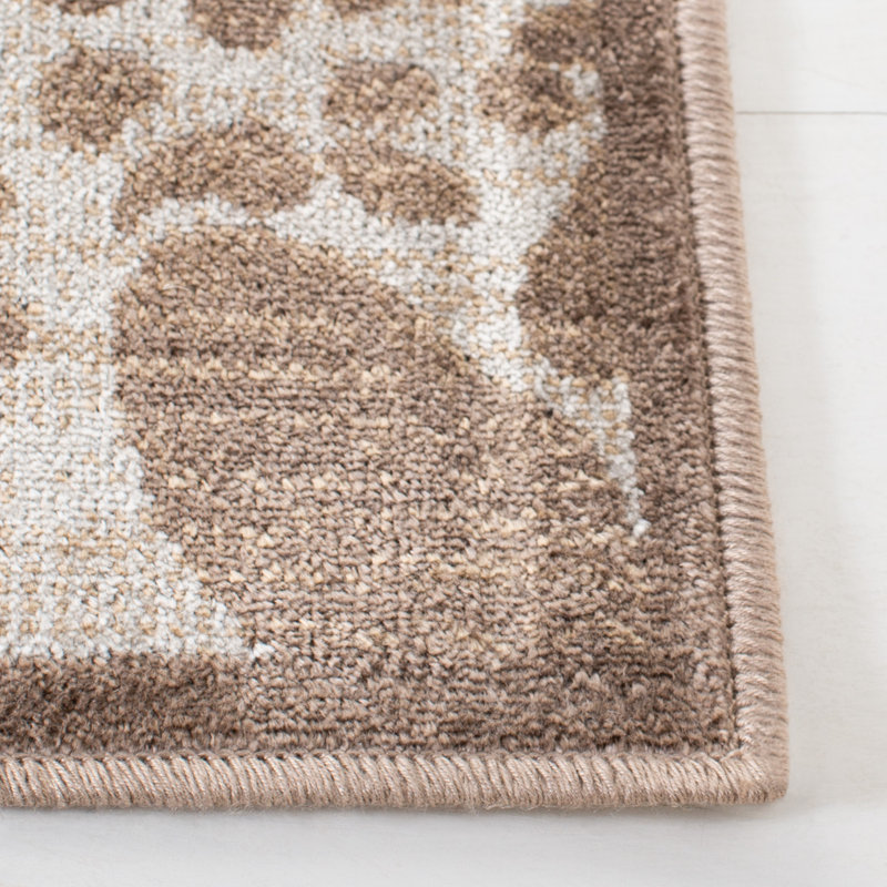 Osburn Animal Print Viscose Area Rug, Rectangle 201 x 279 cm