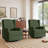 Upholstered Classic Wing Back Manual Handle Swivel Rock Glider Recliner Set of 2-1480243148