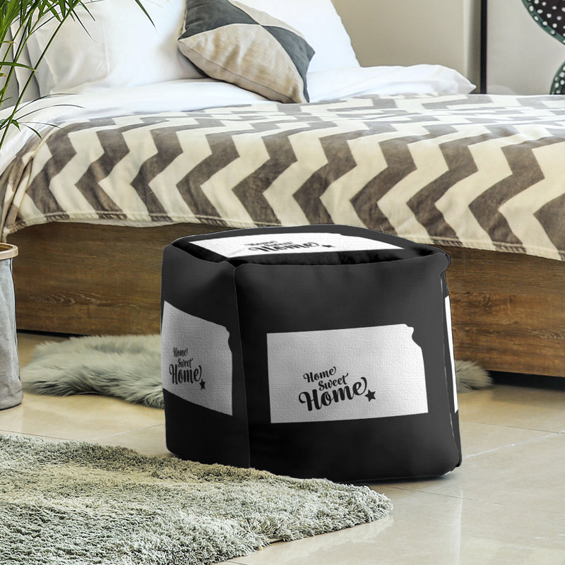 Repose-pieds à cubes wichita the home, Noir