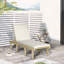 Fauteuil inclinable en bois pour patio avec dossier et coussin réglables à 4 positions