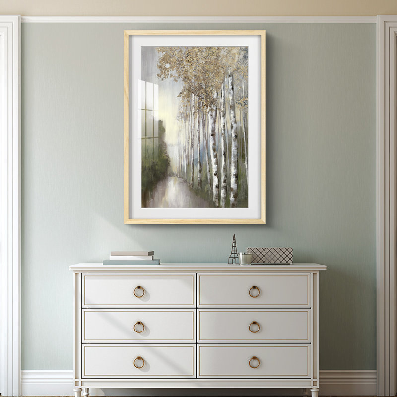 Woodland Walk Neutral - Impression encadrée, Naturel, H 28,5 po x l 20,5 po