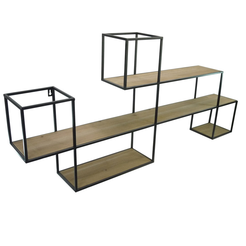 Hysley 3 Tier Wall Shelf, Accent Wall Shelf, Display Shelf, Decorative Shelves. Modern Shelving