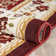 Tapis polypropylenered/beige tissé à la machine Harbert