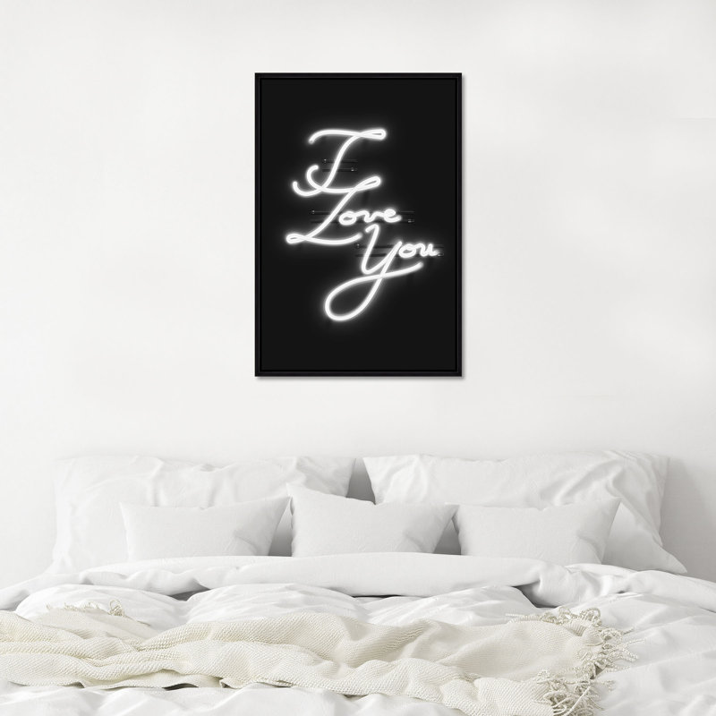Neon I Love You Print by David Brown, 46.75" H x 31.75" W, Image Brush Gel