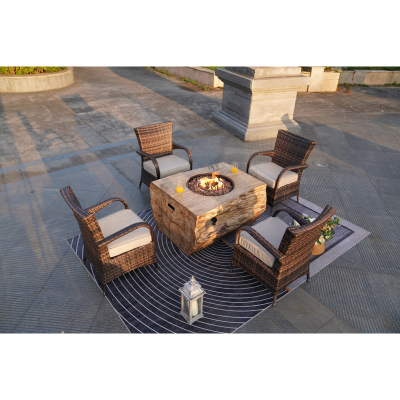 Ensemble de conversation pour 4 personnes avec coussins
