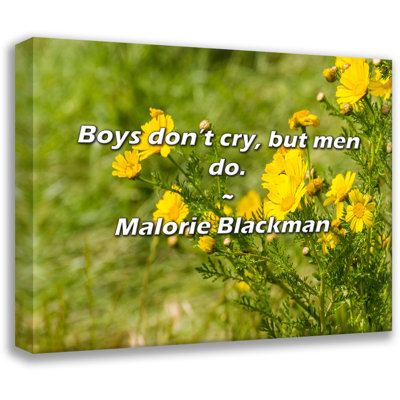 Malorie Blackman Quote: Boys don’t cry, but men do.