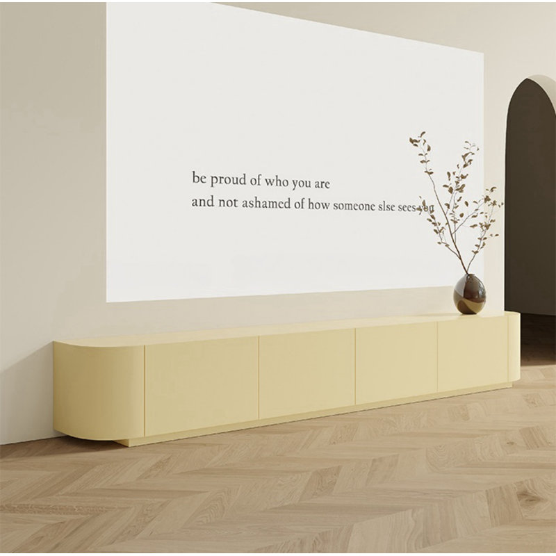 Crédence de rangement simple l 94,5 po Simple Creative, Jaune clair