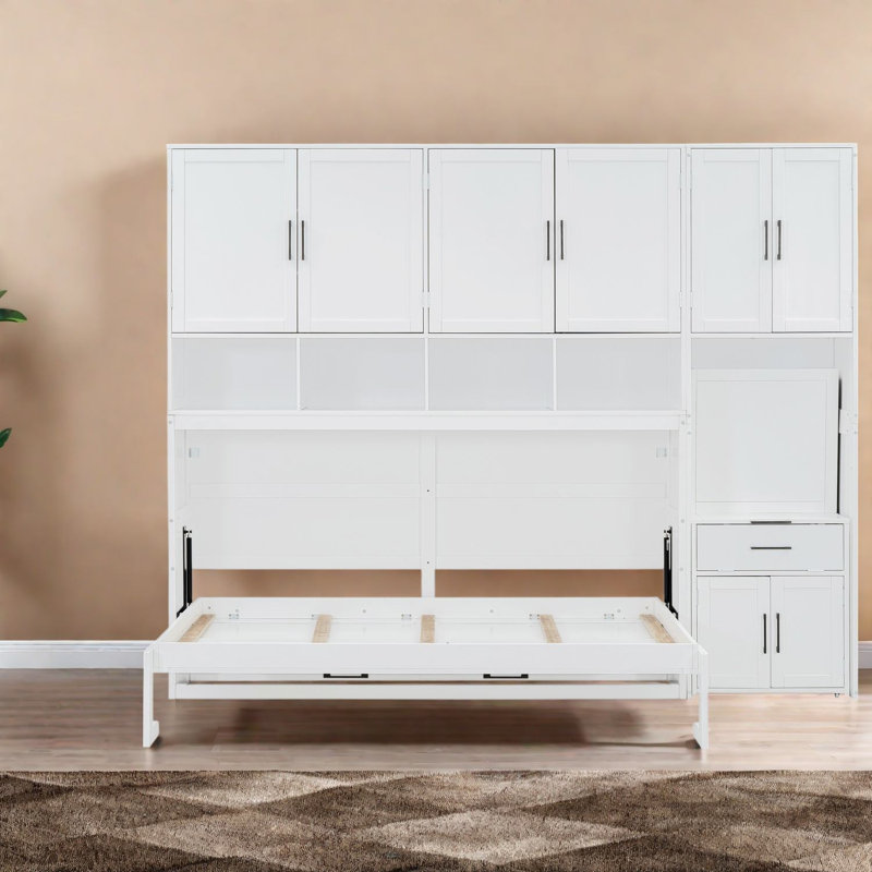 Lits peu encombrants avec rangement, lit escamotable simple en panneau de fibres à densité moyenne pour maison moderne