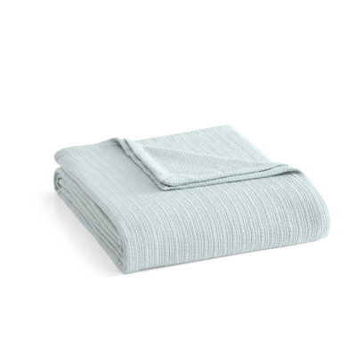 Couverture réversible en coton uni Martha Stewart Bedford