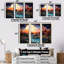 «Sunset Mountain Colorful Horizon II - Sunrises Sunset, ensemble d'art mural sur toile-107762243-107762245
