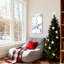 «Christmas Snowy Path» avec 3 empreintes de pas et ombres sur toile-1737963610
