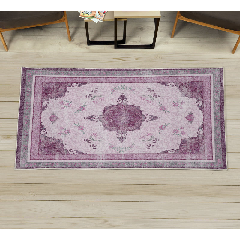 Chirino Vintage High Density Long Fiber Poly Threads Decorative Area Rug Carpet, Rectangle 2'5" x 5'