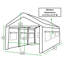 Hercules 10ft 8in x 20ft Steel Frame Enclosed Canopy Garage
